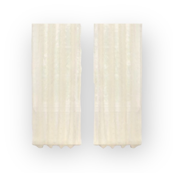 new Boho Chic ✶ Set 2 Rod Pocket Panel Curtains ✶ Semi Sheer Natural ✶ 40” x 84” - Picture 2 of 15